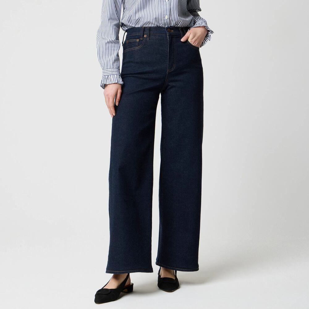 J.Crew Factory Modern Wide Leg Jean Signature Stretch Soft Rinse Size 32 NWT